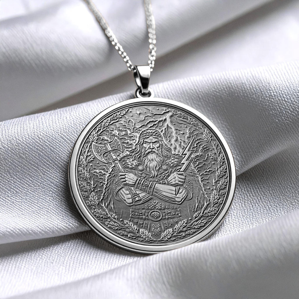 Perun Goddess Necklace – Slavic Goddess of Lightning and Storms Pendant