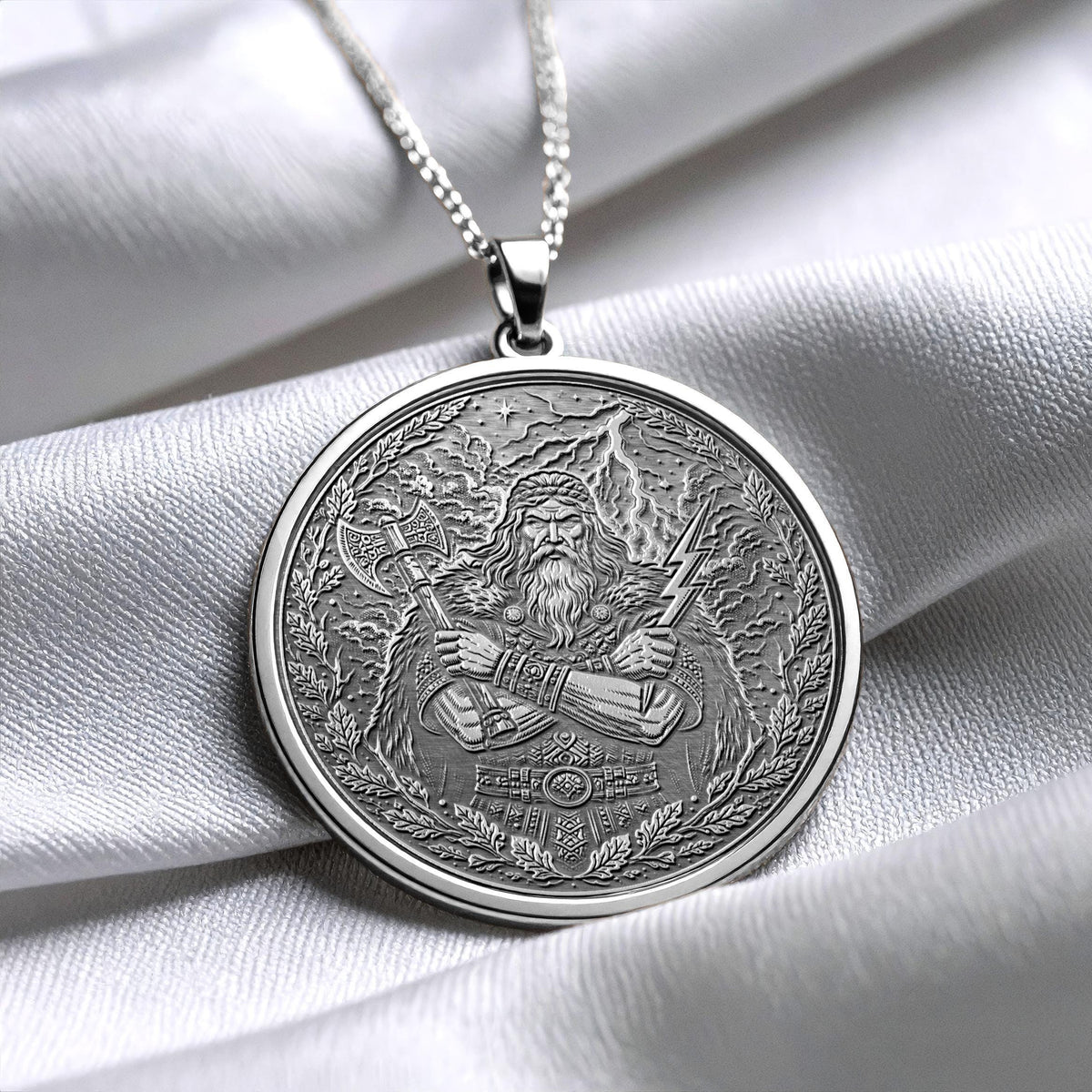 Perun Goddess Necklace – Slavic Goddess of Lightning and Storms Pendant