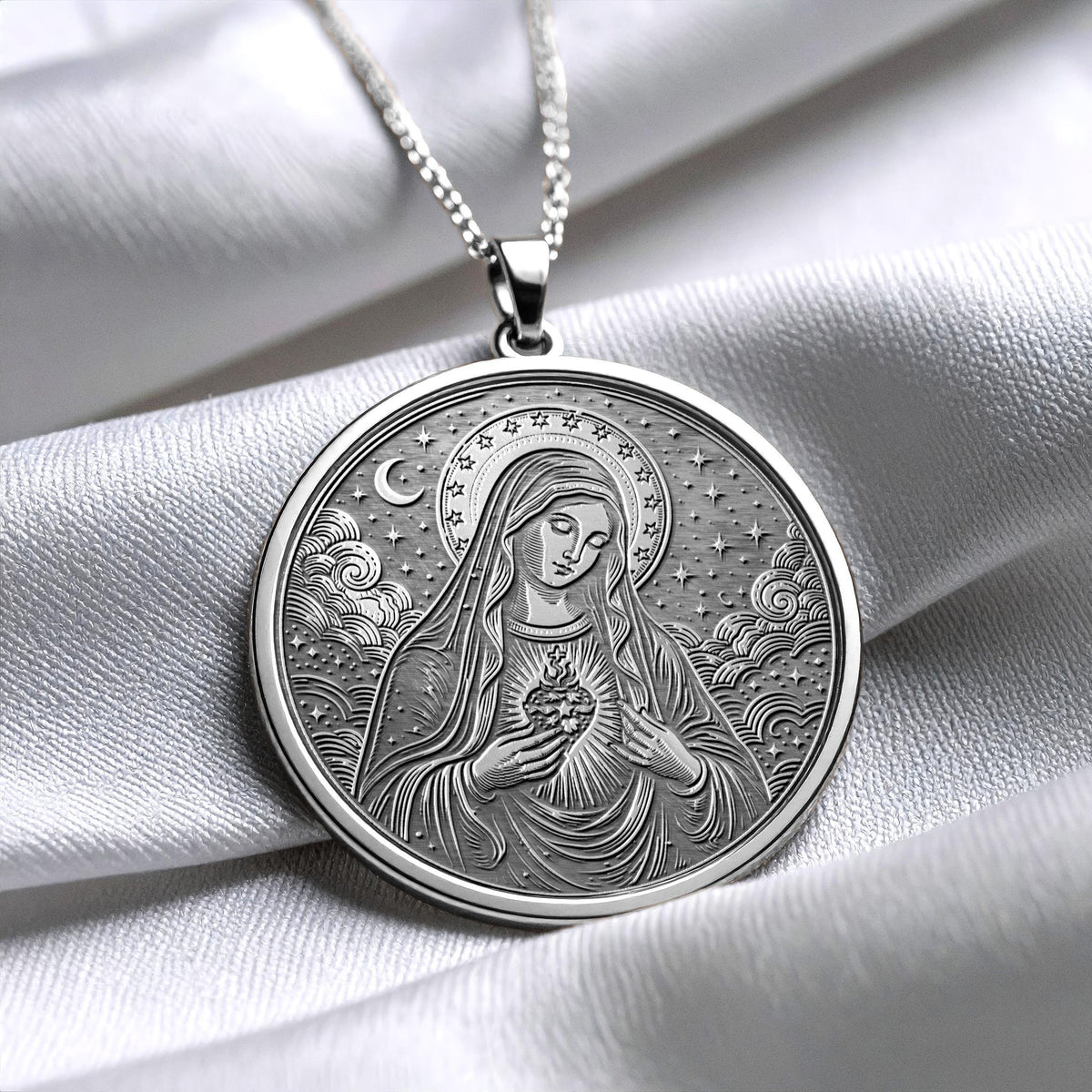 Virgin Mary  Necklace: Sacred Protection Jewelry