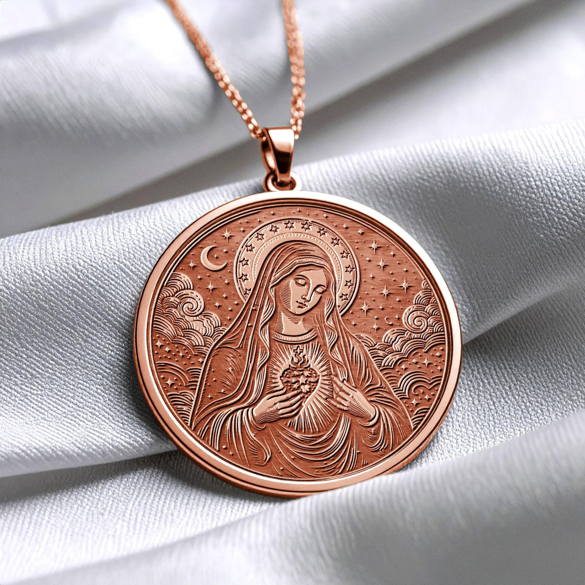 Virgin Mary  Necklace: Sacred Protection Jewelry