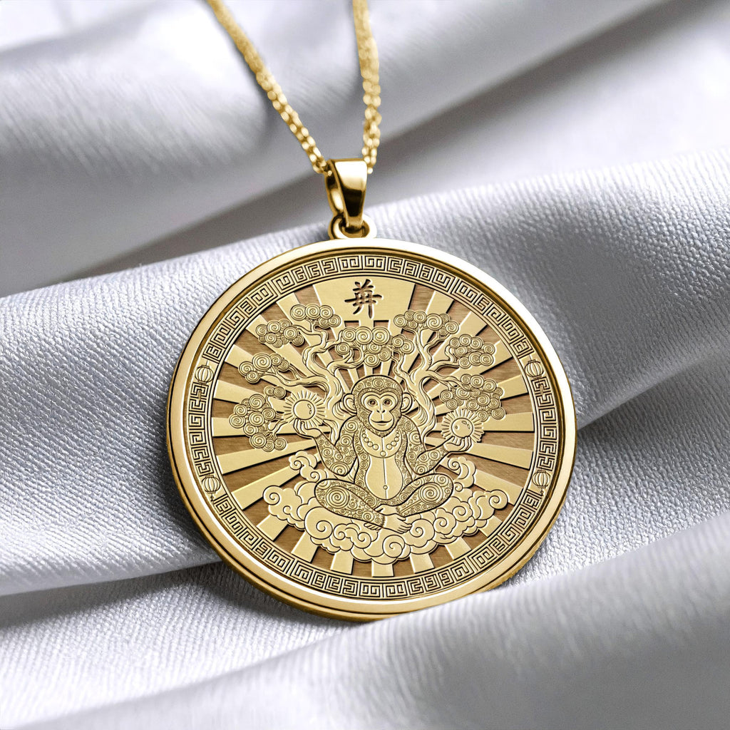 Year of the Monkey Pendant Necklace – Symbol of Intelligence & Creativity