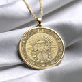 14k Gold Year of the Pig Necklace , Silver Animal Zodiac Pendant