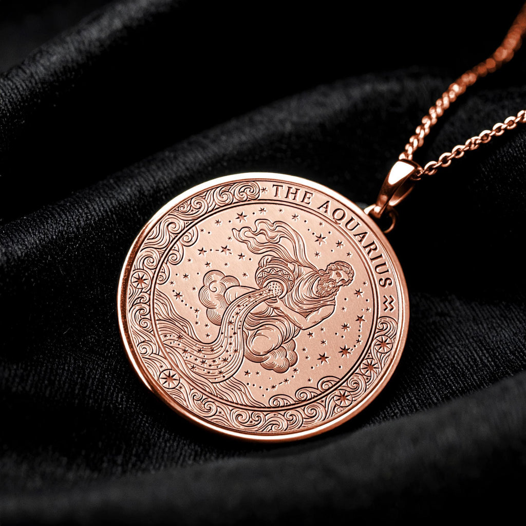 Personalized Aquarius Zodiac Pendant Necklace – Meaningful Astrology Jewelry -1