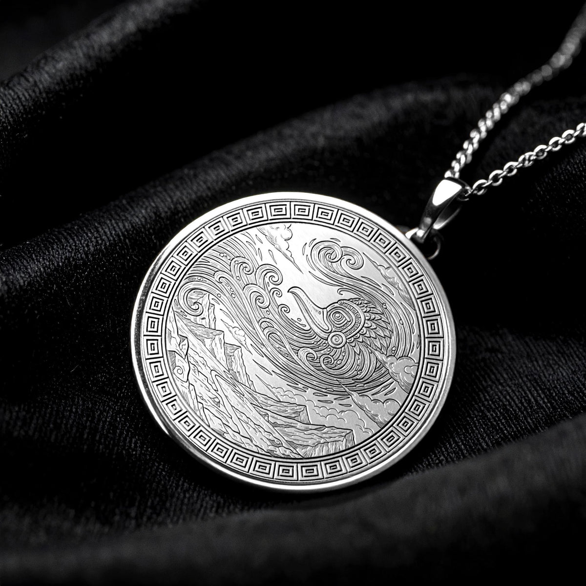 Ehecatl Necklace Pendant : Aztec God Jewelry, God of Wind and Freedom Jewellry