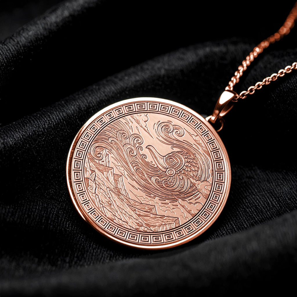 Ehecatl Necklace Pendant : Aztec God Jewelry, God of Wind and Freedom Jewellry