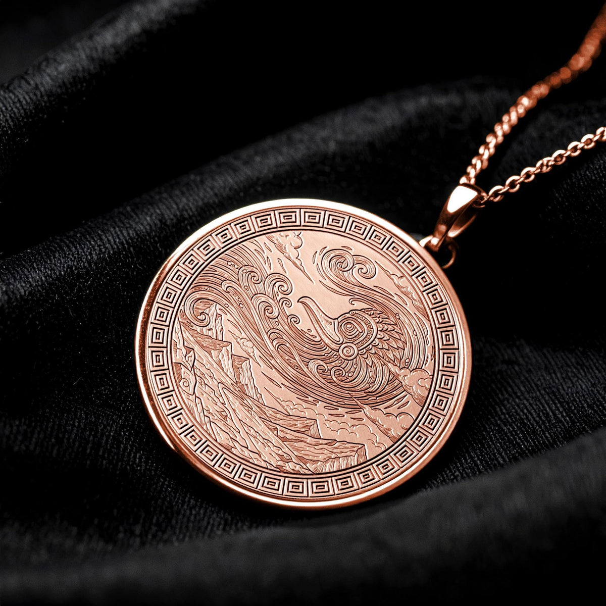 Ehecatl Necklace Pendant : Aztec God Jewelry, God of Wind and Freedom Jewellry