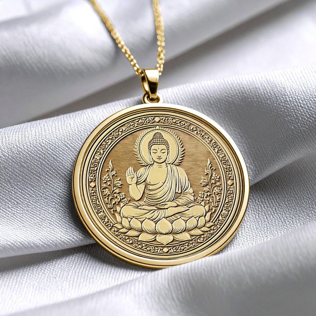 Buddhist Lotus Necklace Pendant