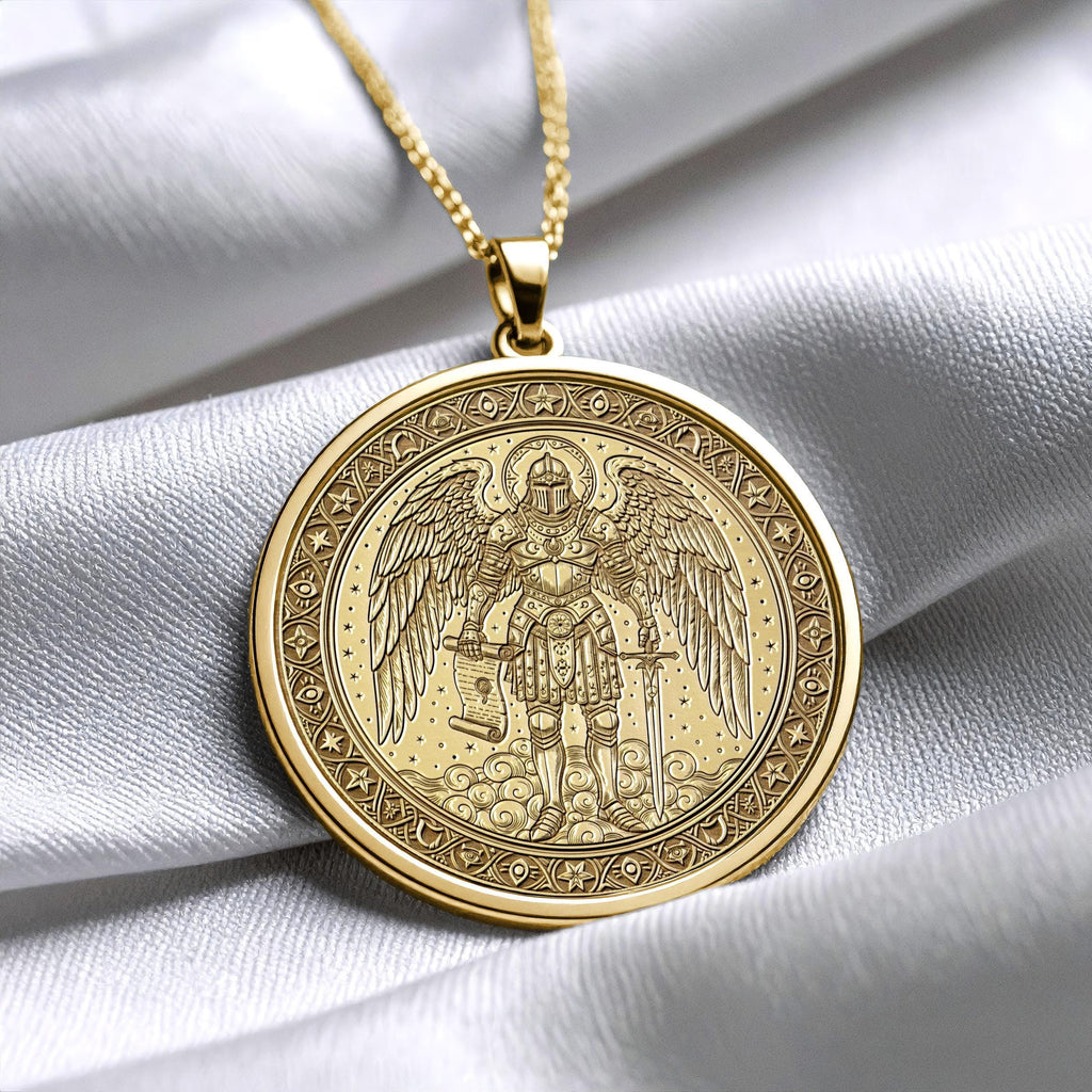 St. Michael Medallion Necklace – Angel Warrior Protection Jewelry