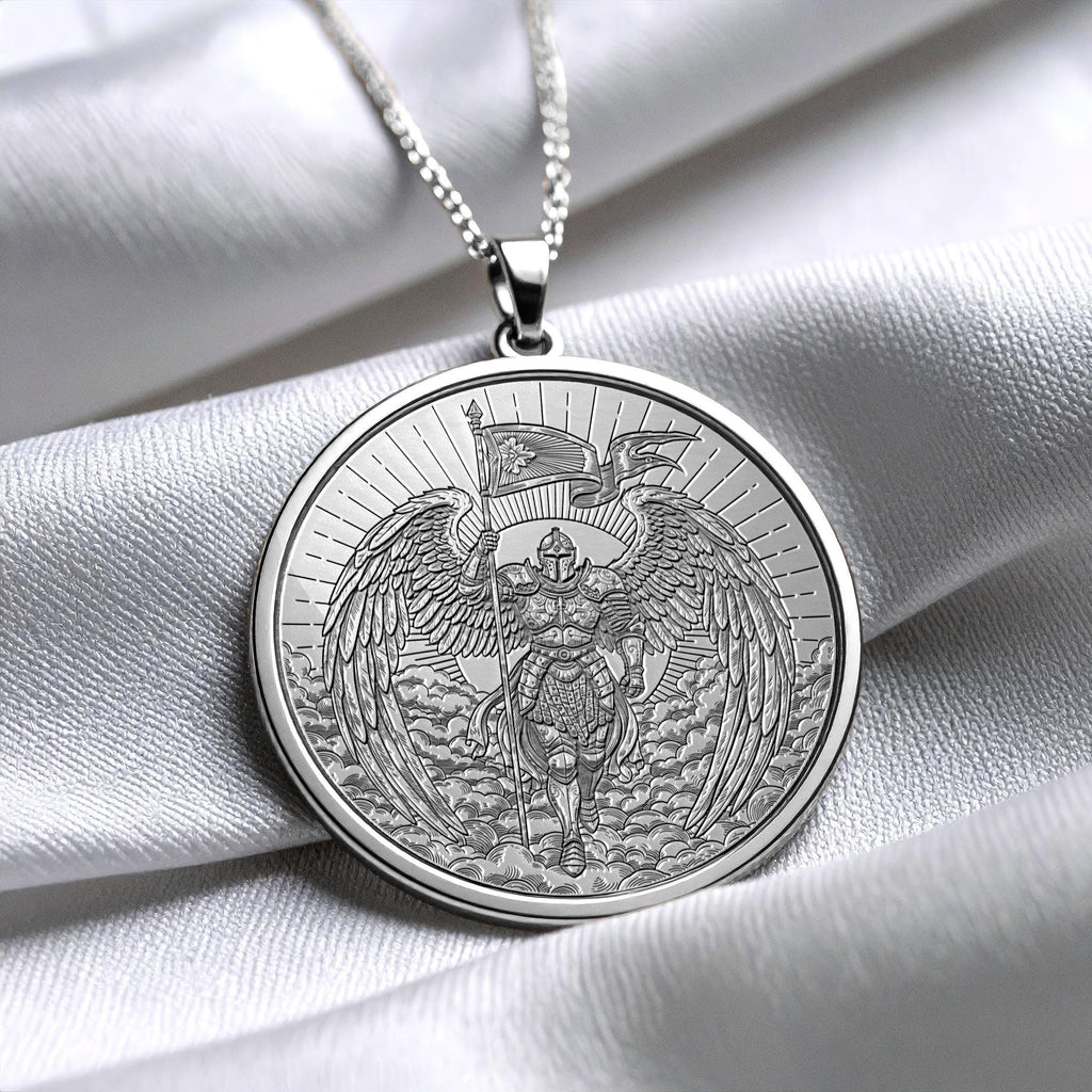 Warrior Angel Pendant – Archangel Protector Necklace