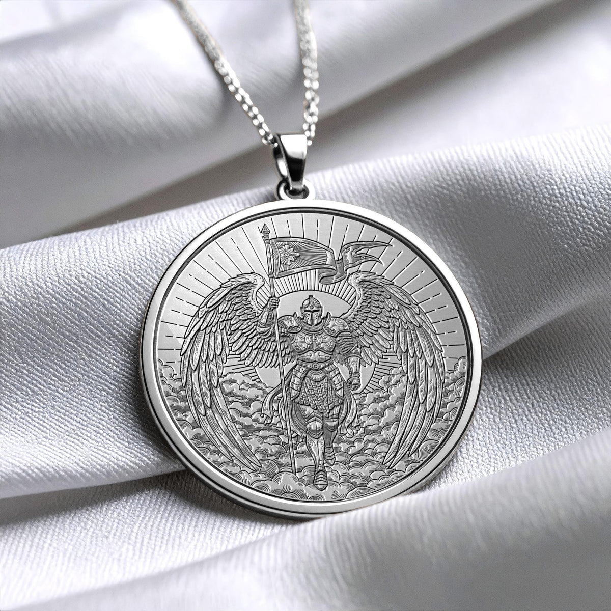 Warrior Angel Pendant – Archangel Protector Necklace