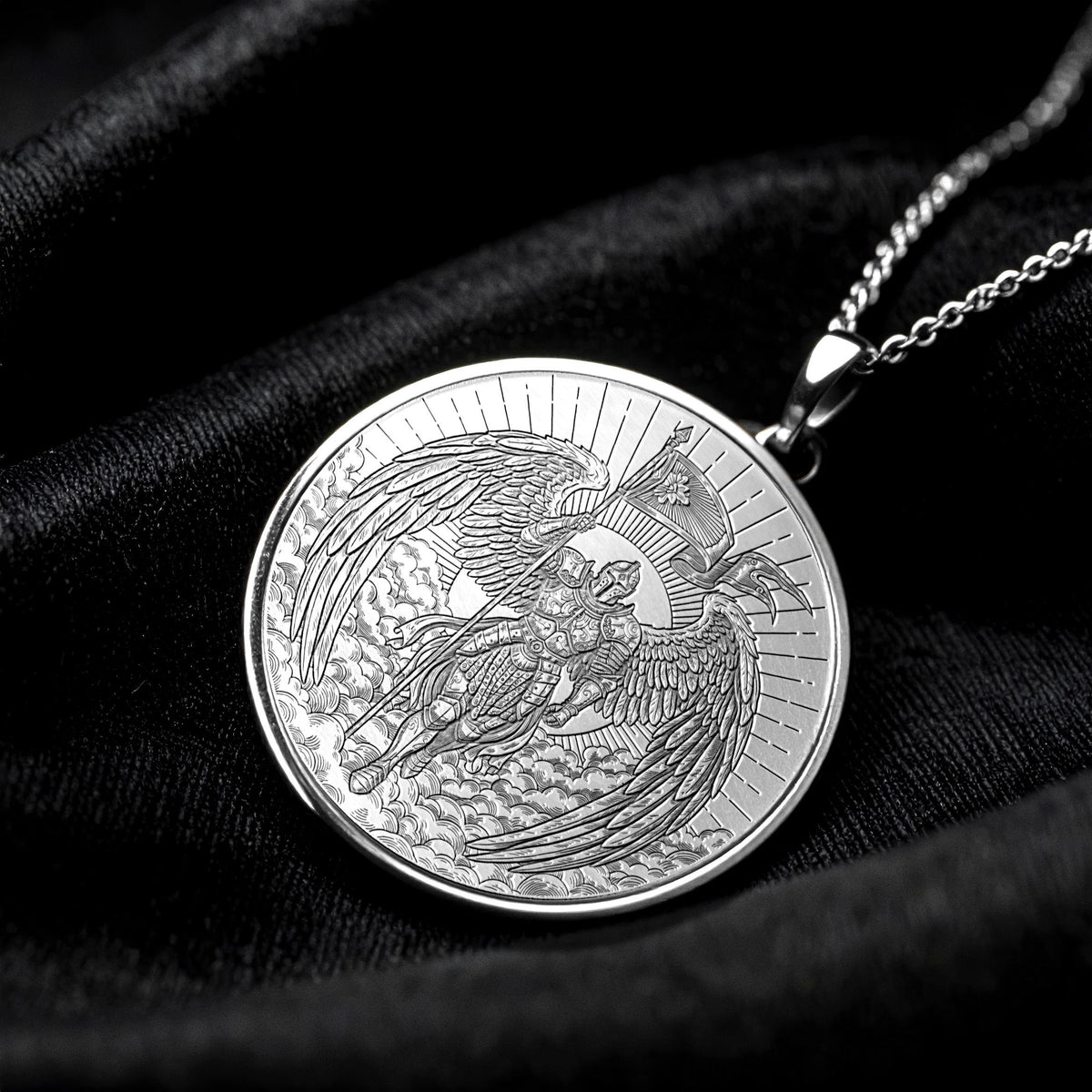 Warrior Angel Pendant – Archangel Protector Necklace