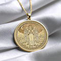 Guardian Angel Medallion Necklace – Christian Protective Charm