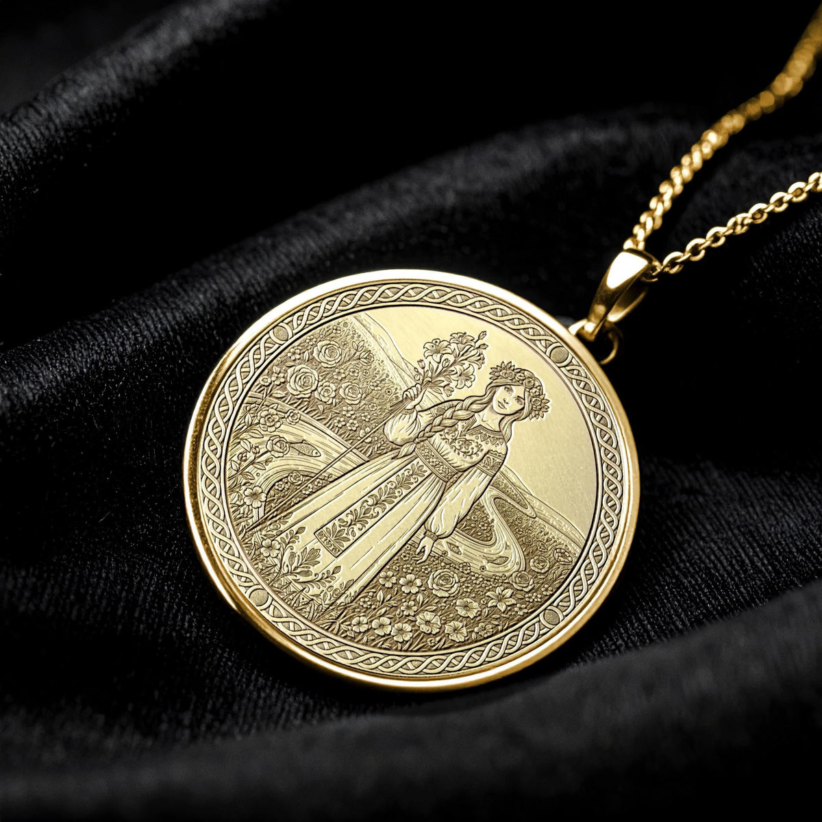 Lada Necklace , Slavic Goddess of Love and Beauty Pendant