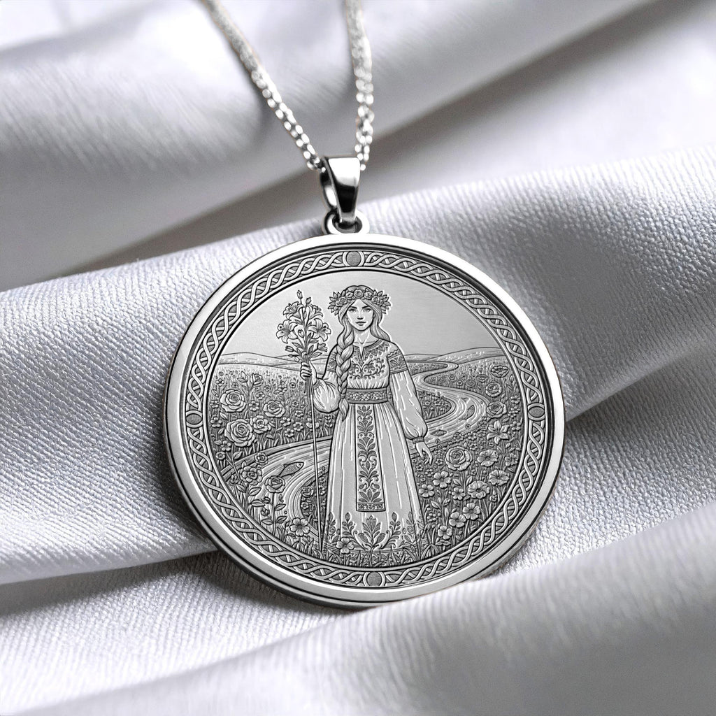 Lada Necklace , Slavic Goddess of Love and Beauty Pendant