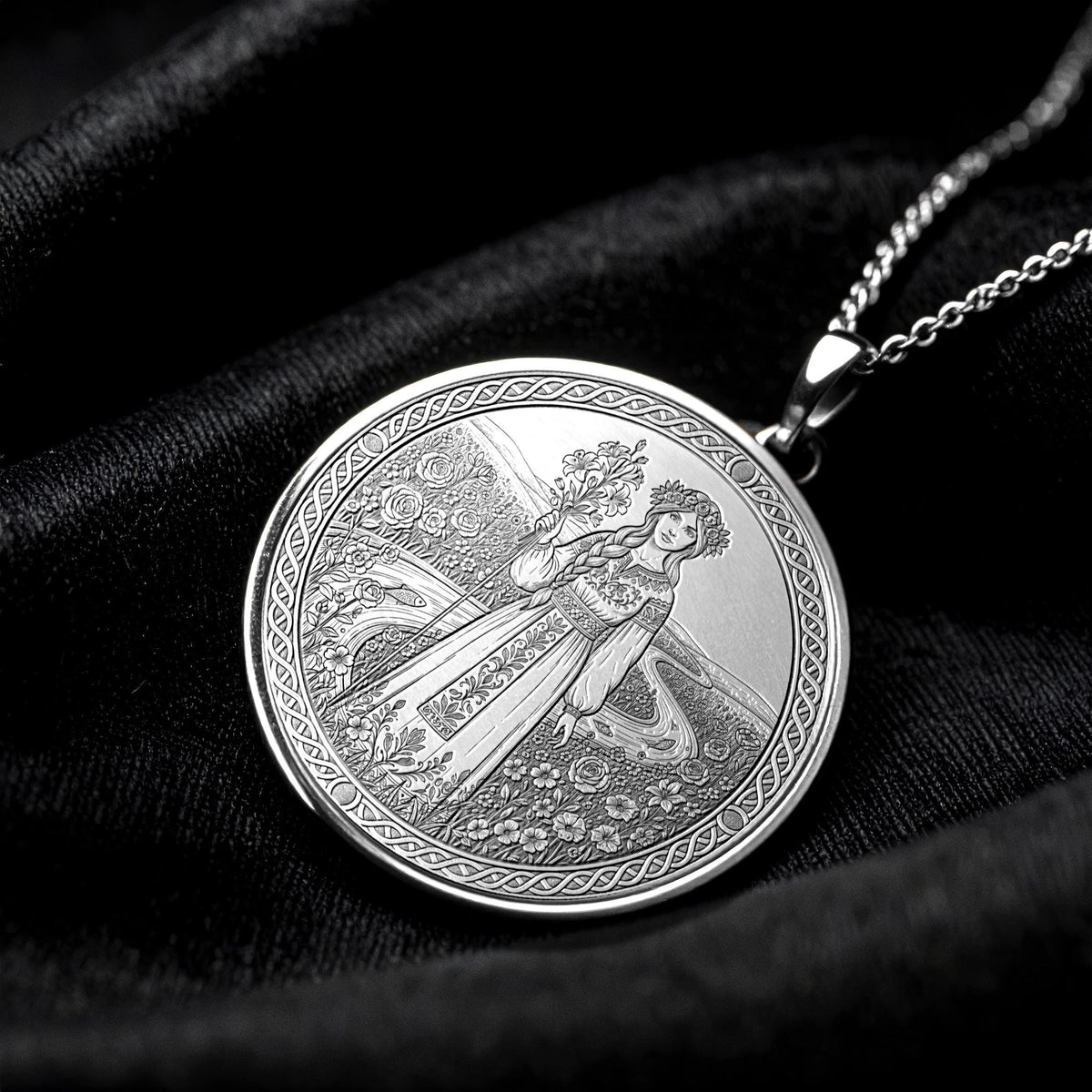 Lada Necklace , Slavic Goddess of Love and Beauty Pendant