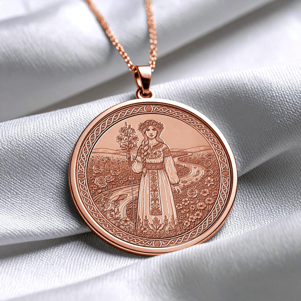 Lada Necklace , Slavic Goddess of Love and Beauty Pendant