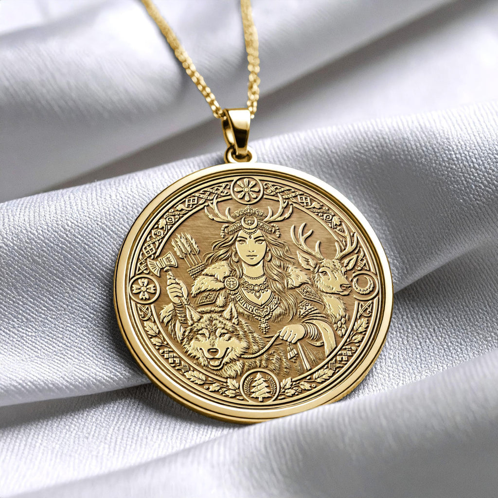 Devana Necklace – Slavic Goddess of the Hunt and Wilderness Pendant