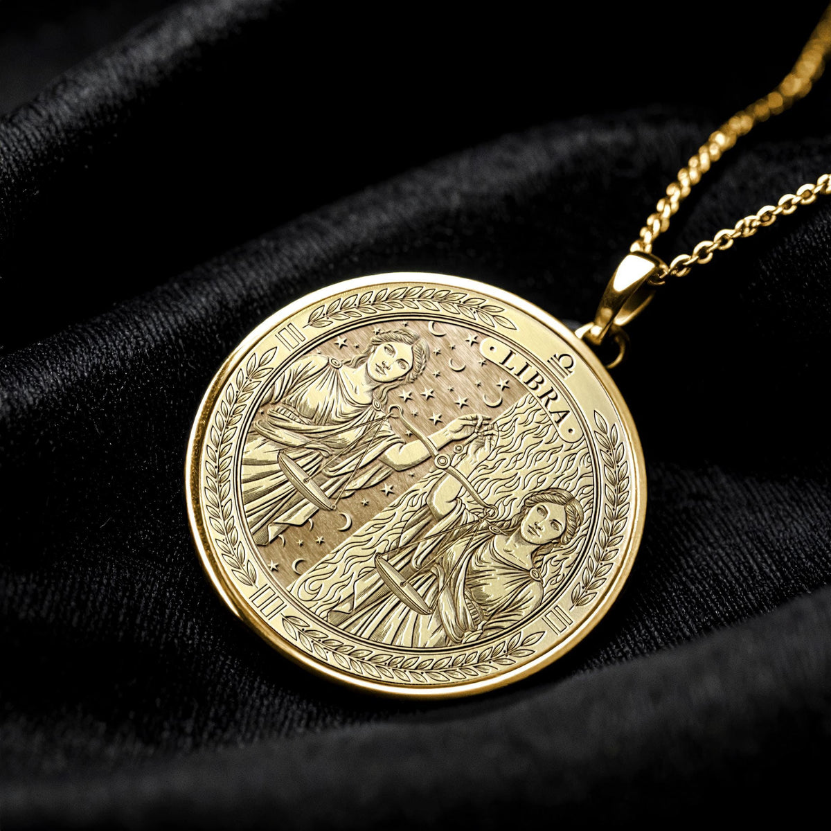 Personalized Libra Zodiac Necklace – Symbol of Balance & Harmony -6