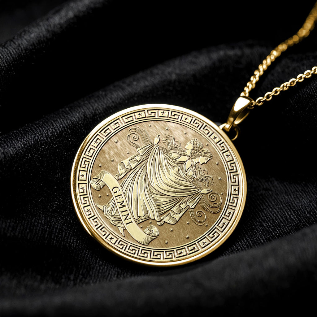 Personalized Gemini Zodiac Pendant – Symbol of Intelligence & Duality -8
