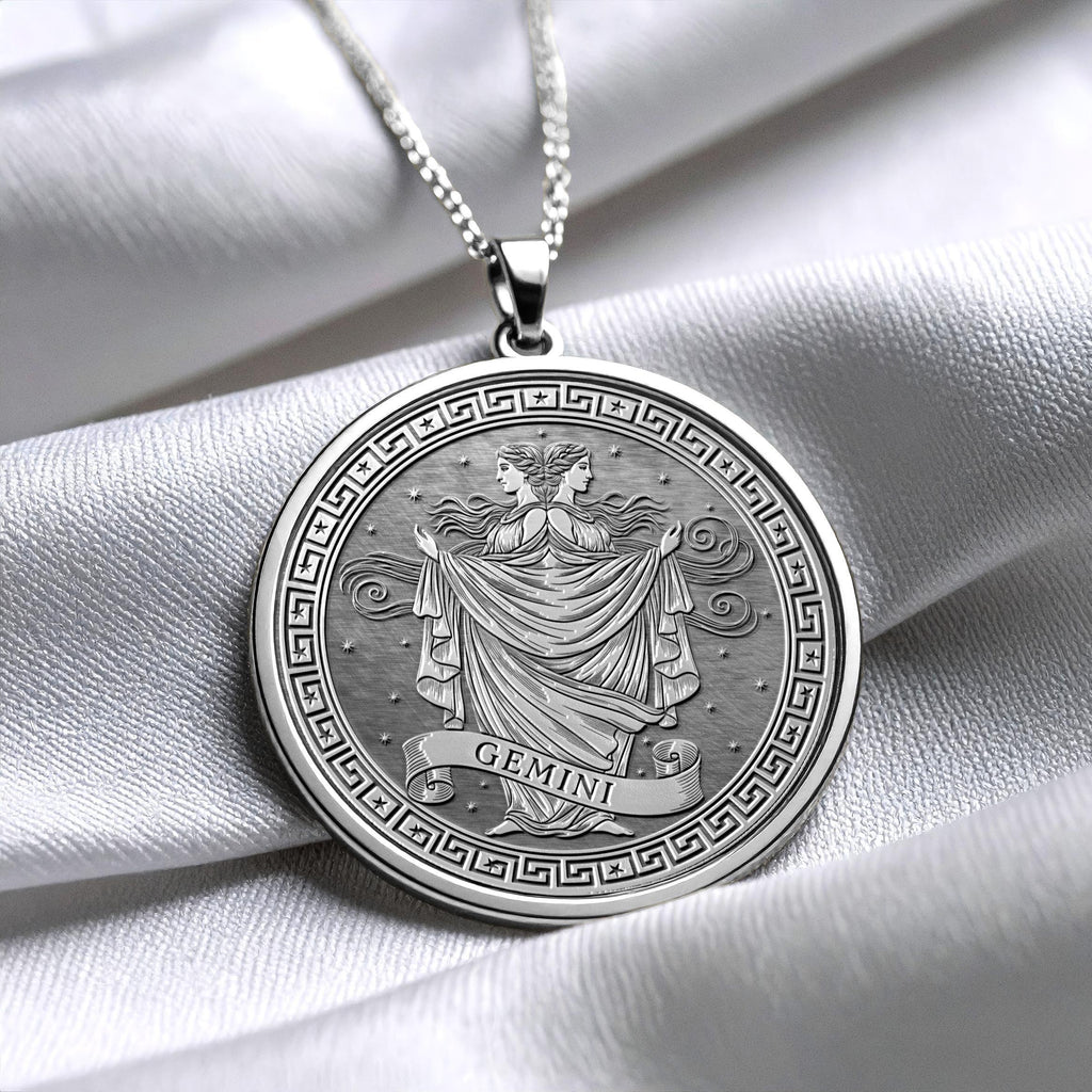 Personalized Gemini Zodiac Pendant – Symbol of Intelligence & Duality -8