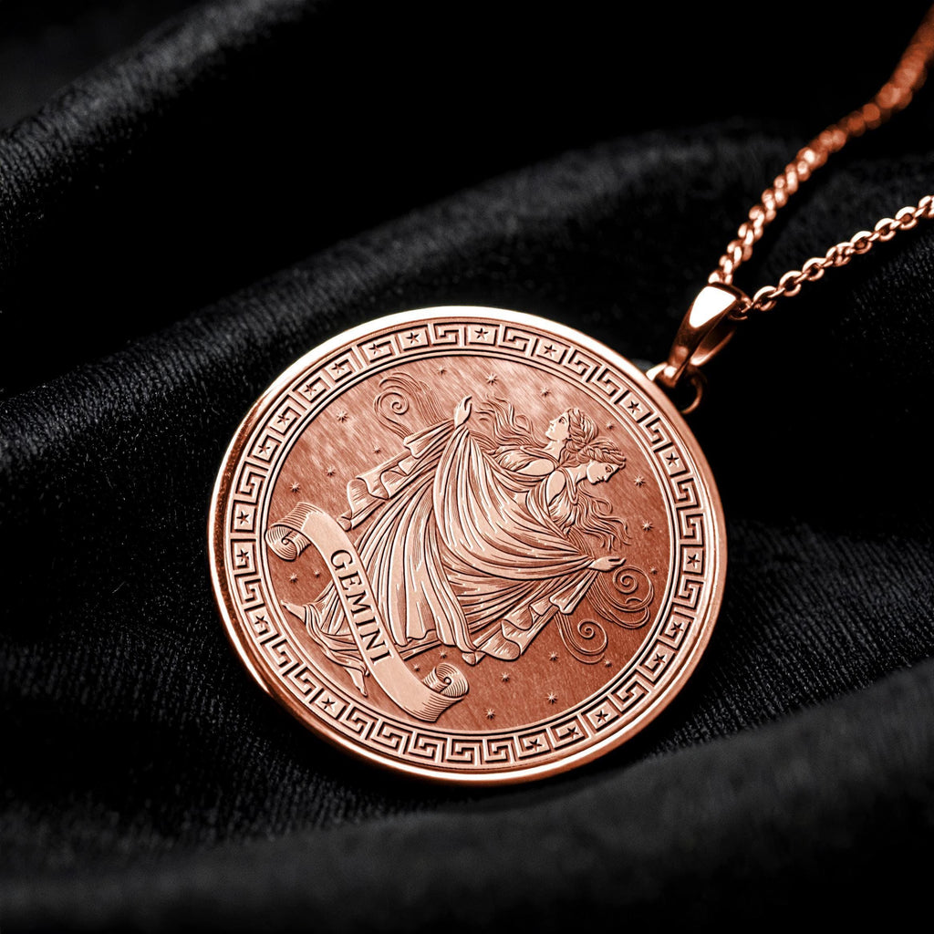 Personalized Gemini Zodiac Pendant – Symbol of Intelligence & Duality -8