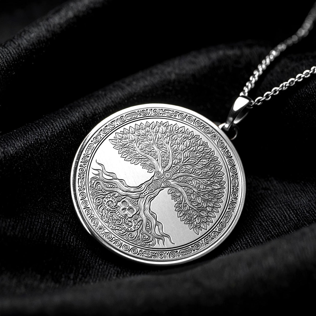 Yggdrasil Tree of Life Necklace: 14k Gold Spiritual Pendant