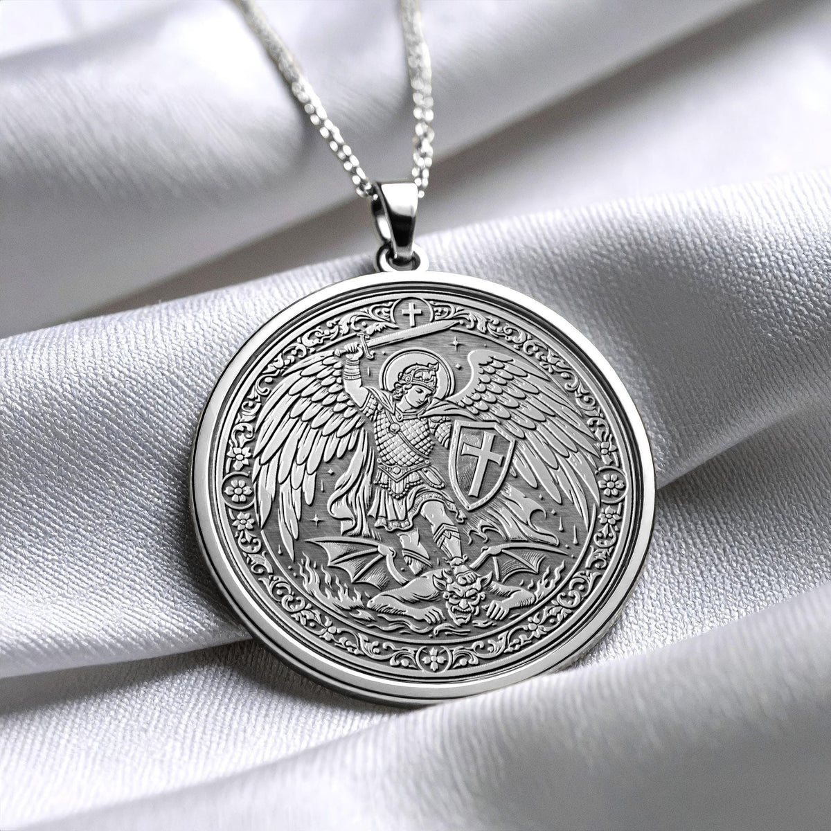 Saint Michael the Archangel Pendant – Divine Warrior of Light