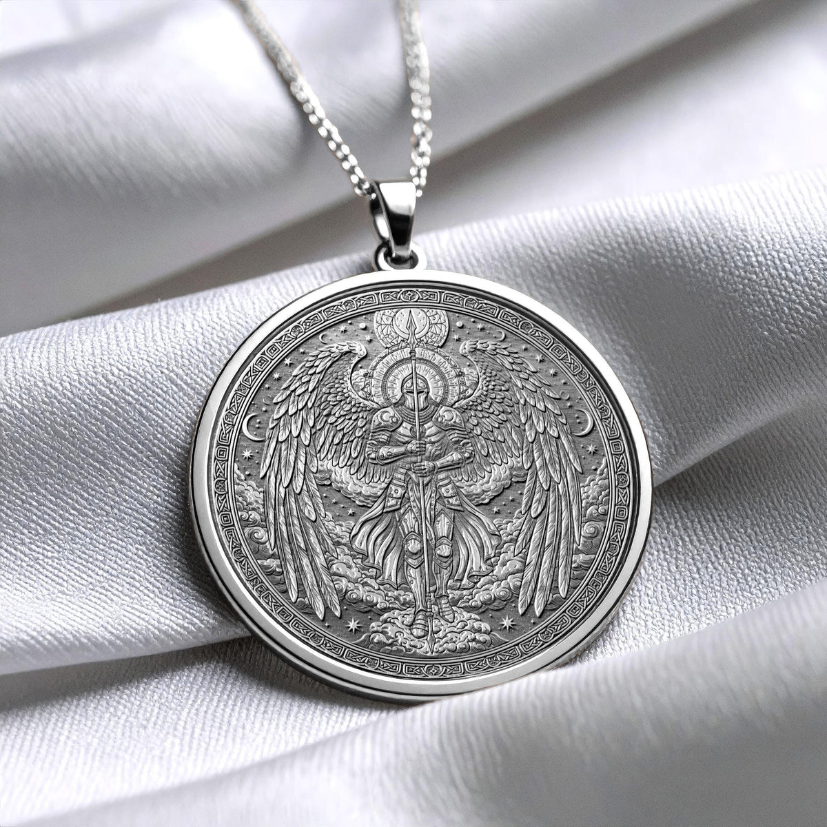 Archangel Gabriel Necklace – Guardian Angel Pendant for Faith and Protection