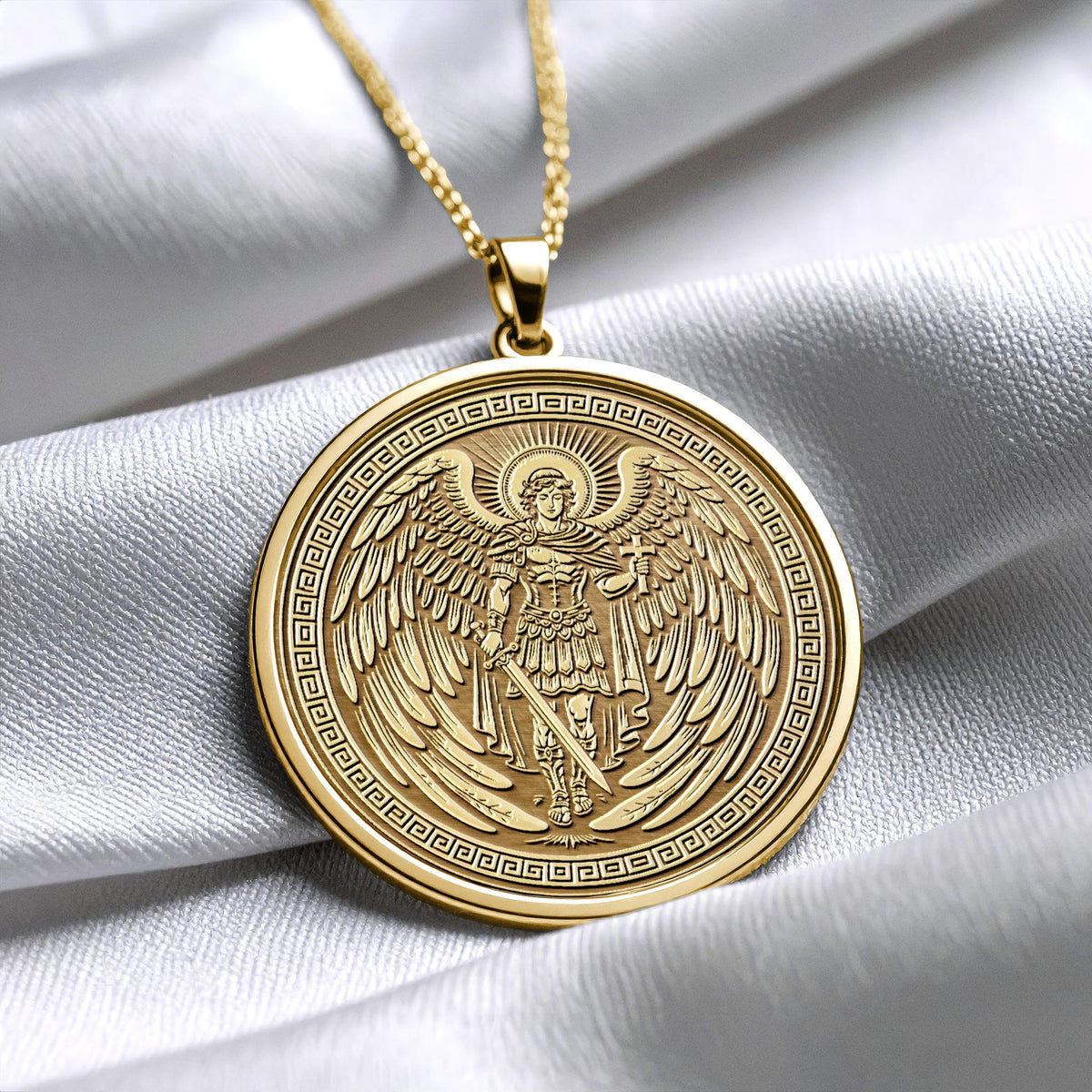 Archangel Michael Necklace – Guardian of Strength & Heavenly Protection
