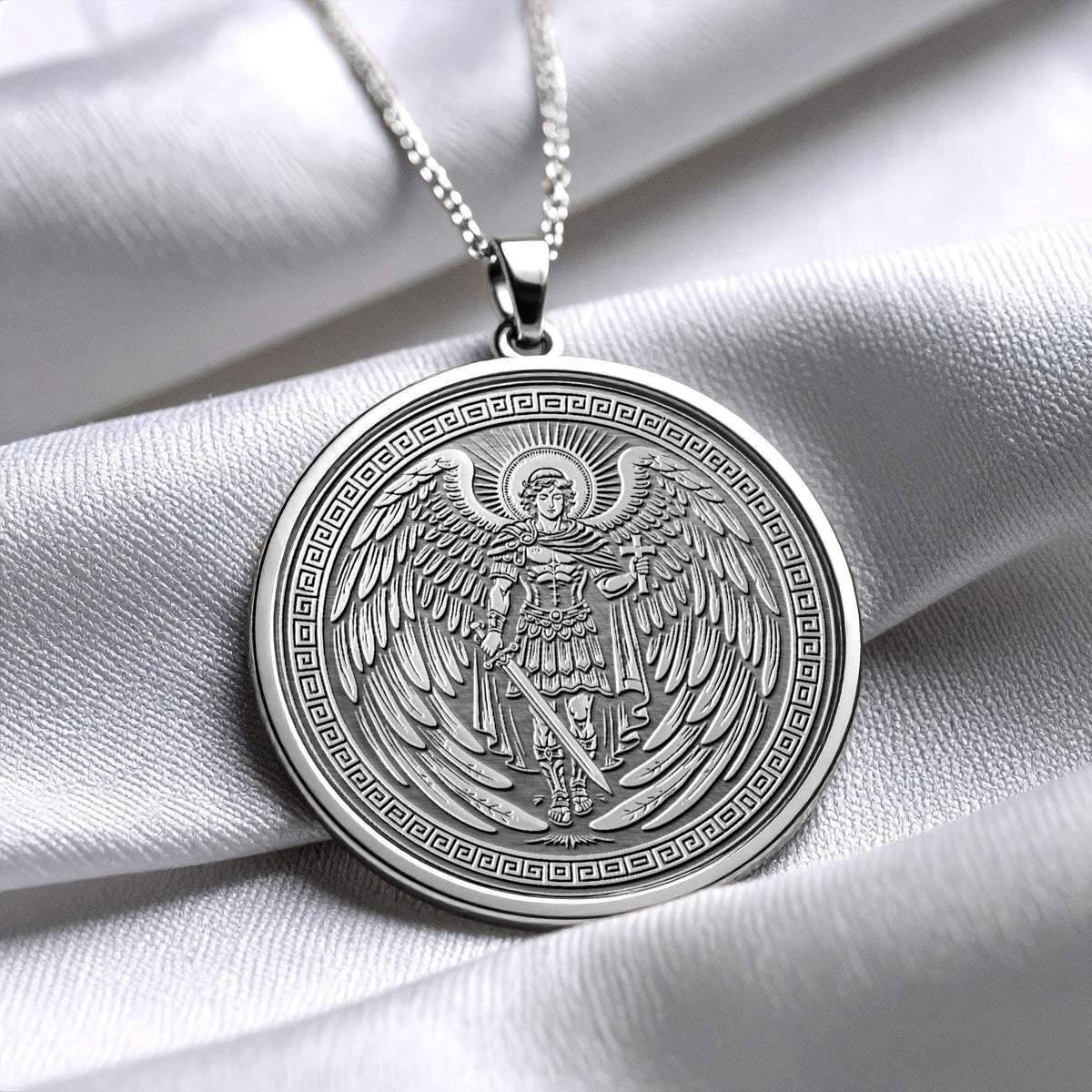 Archangel Michael Necklace – Guardian of Strength & Heavenly Protection