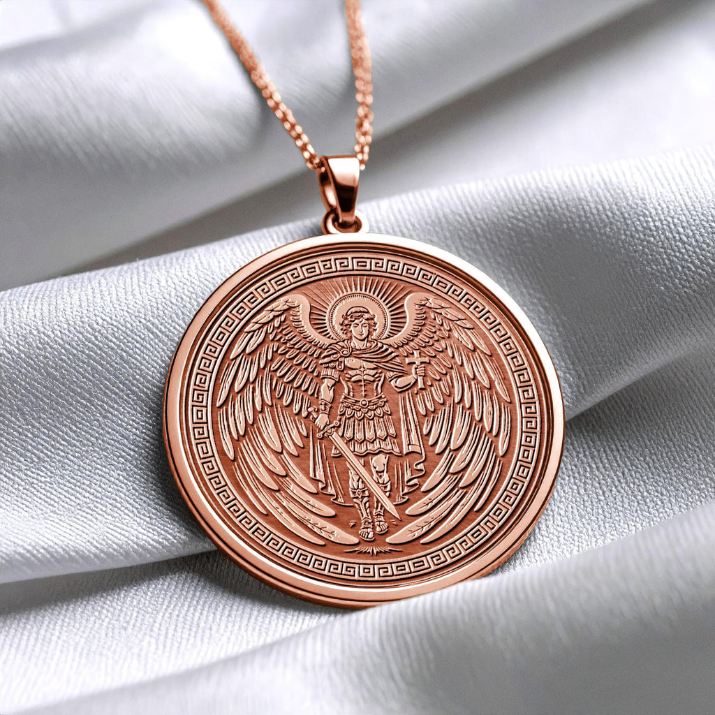 Archangel Michael Necklace – Guardian of Strength & Heavenly Protection
