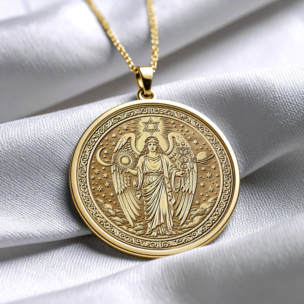 Archangel Raphael Necklace , Guidance and Healing Talisman