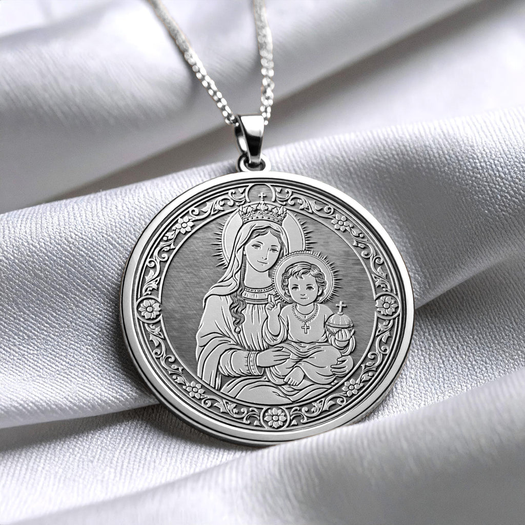 Virgin Mary Necklace – Catholic Pendant for Faith, Devotion and Spiritual Protection