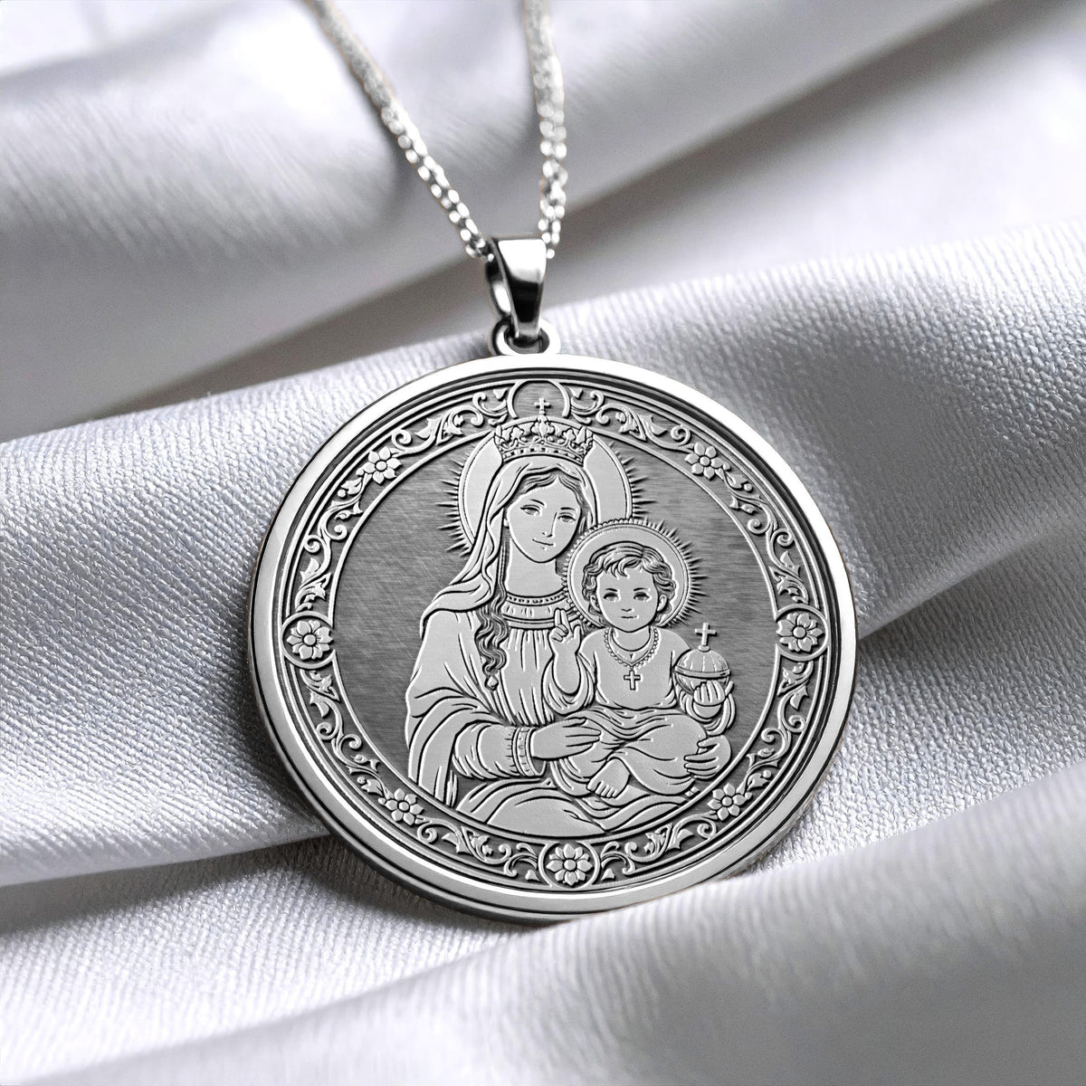 Virgin Mary Necklace – Catholic Pendant for Faith, Devotion and Spiritual Protection
