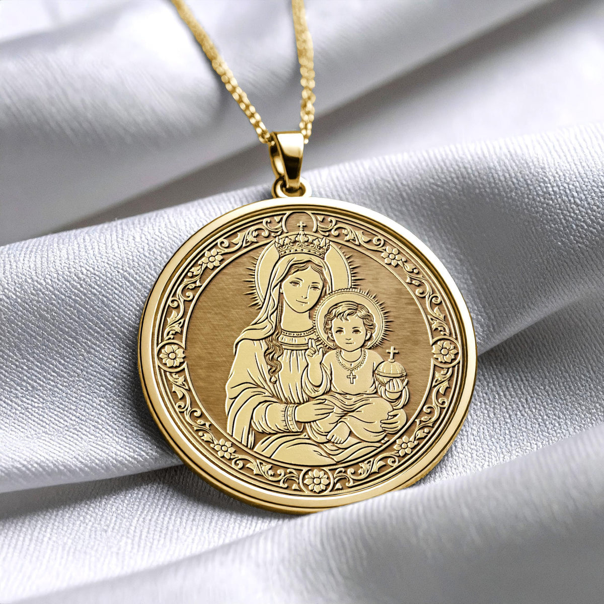 Virgin Mary Necklace – Catholic Pendant for Faith, Devotion and Spiritual Protection