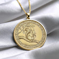 Squirrel Necklace - Forest Animal Medallion, Sterling Silver or Gold Charm 207