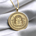 Hedgehog Necklace – Celtic Woodland Animal Medallion, Nature Jewelry