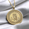 Athena Owl Medallion Necklace – Greek Mythology Coin Pendant