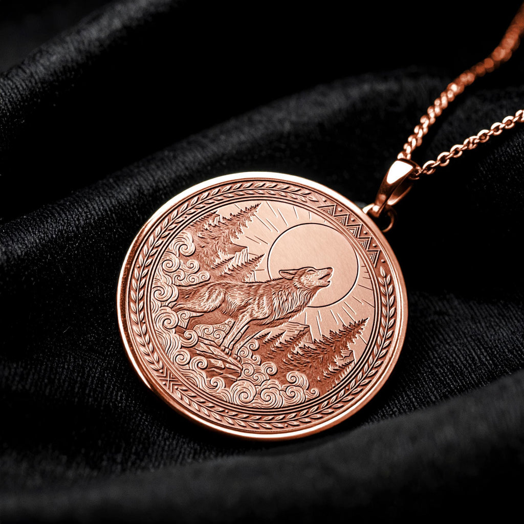 Howling Wolf Talisman Necklace – Celtic Pagan Amulet