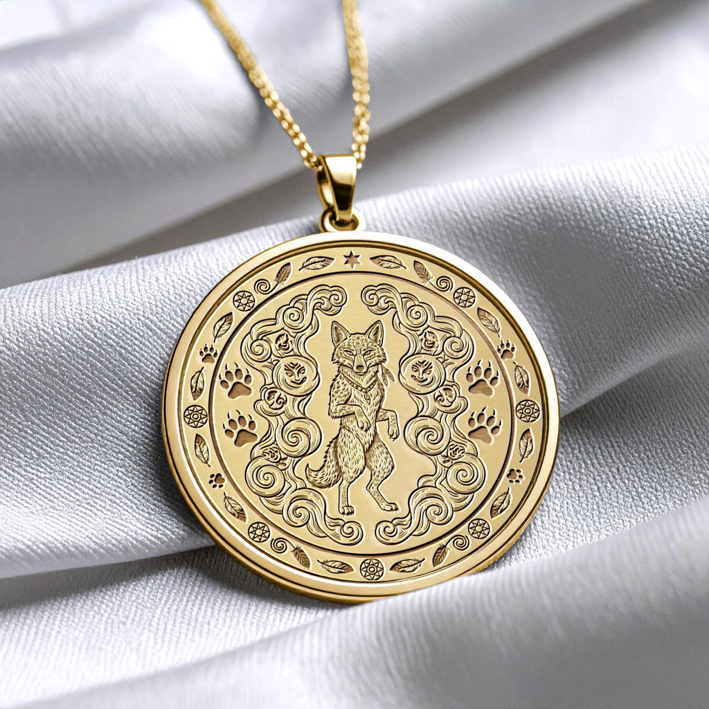 Fox Spirit Pendant – Lunar Amulet, Goddess Energy, Pagan Jewelry