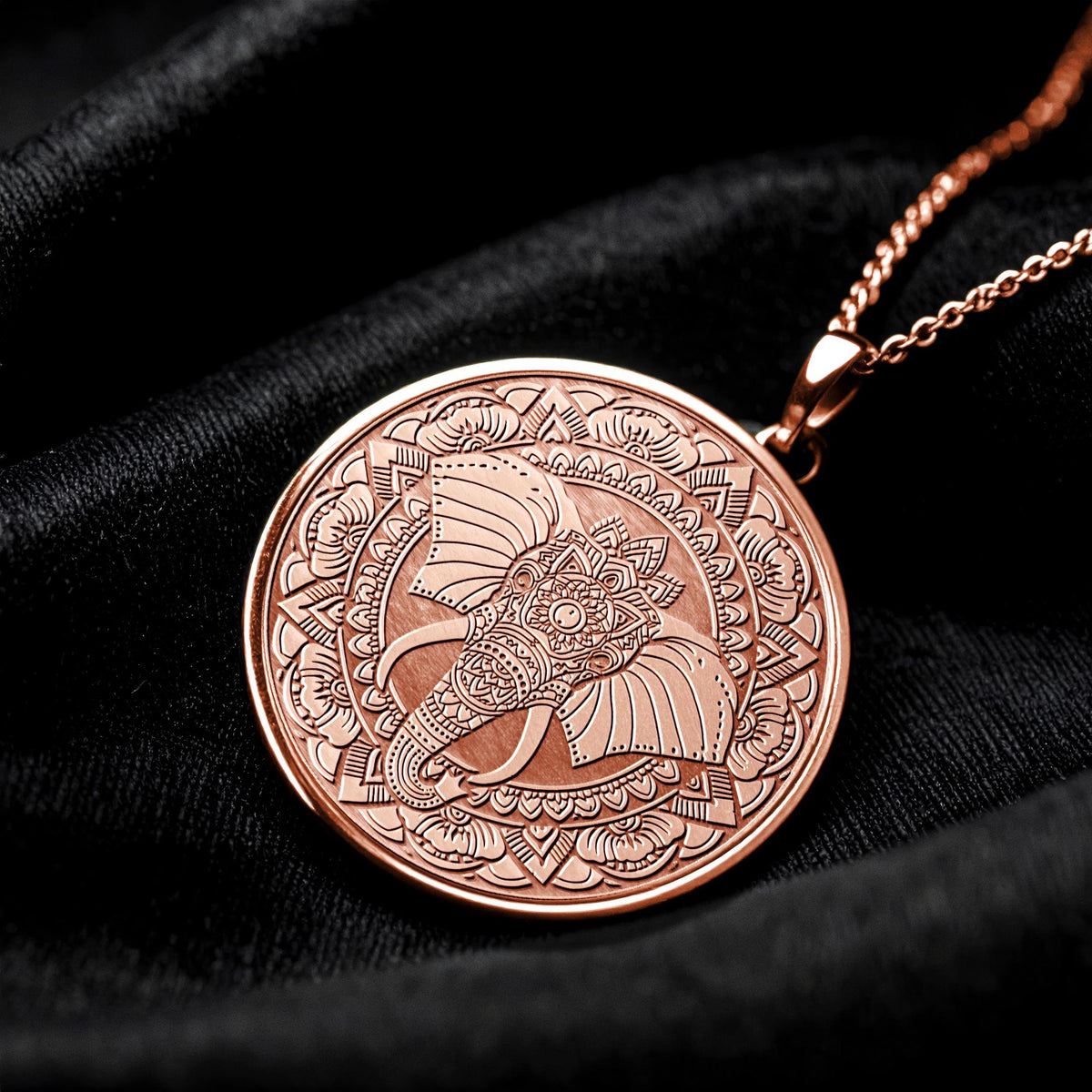 Mandala Elephant Necklace – Dainty Animal Jewelry