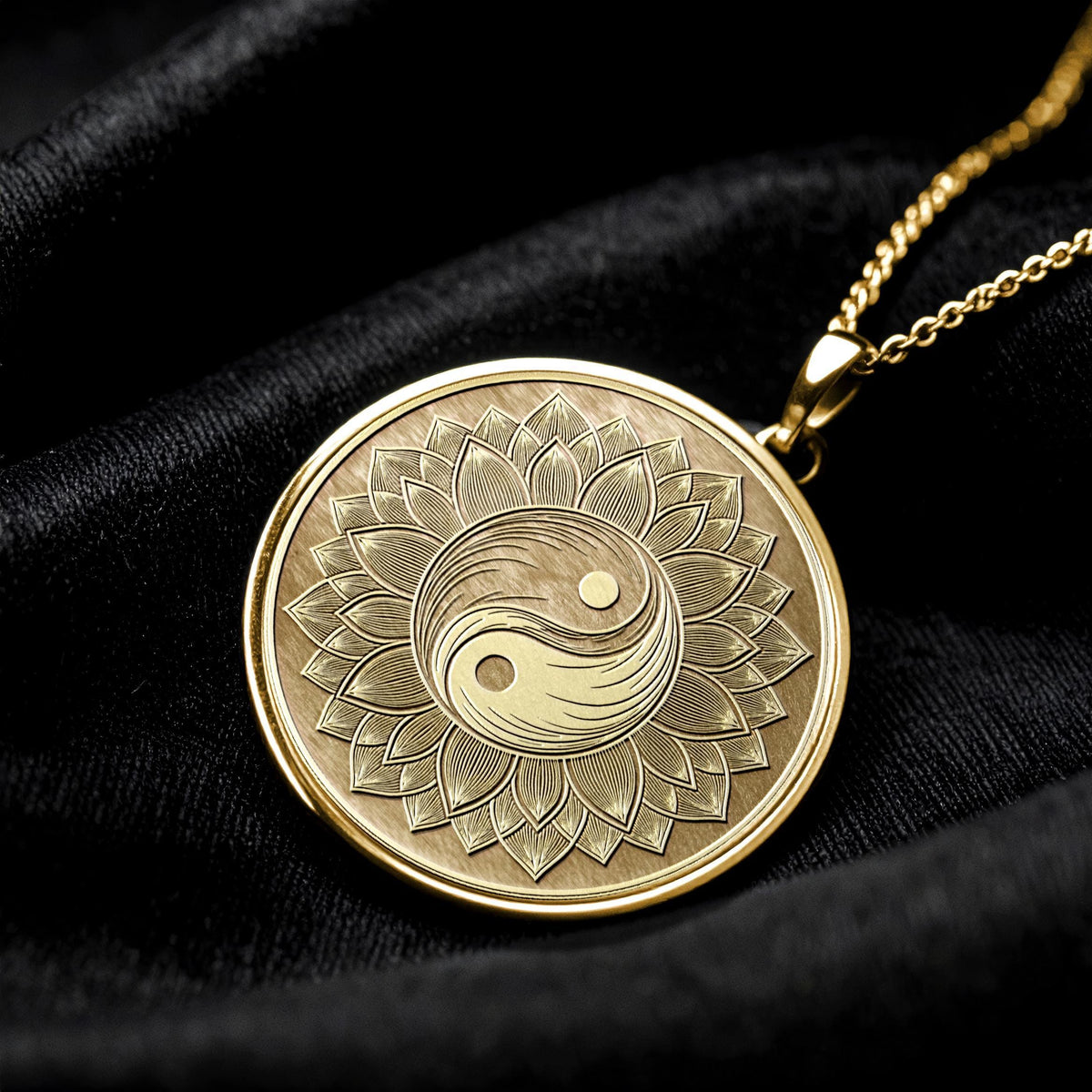 Yin Yang Necklace – 14K Gold Spiritual Amulet, Feng Shui Pendant