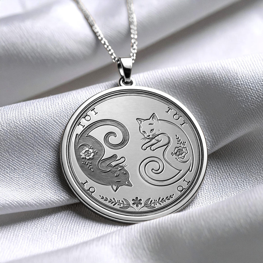 Mystic Cat Pendant – Celestial Cat Lover Necklace