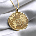 World Map Compass Necklace – A Meaningful Gift for Adventurers