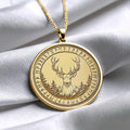 Deer Necklace Stag Antler Nature Medallion