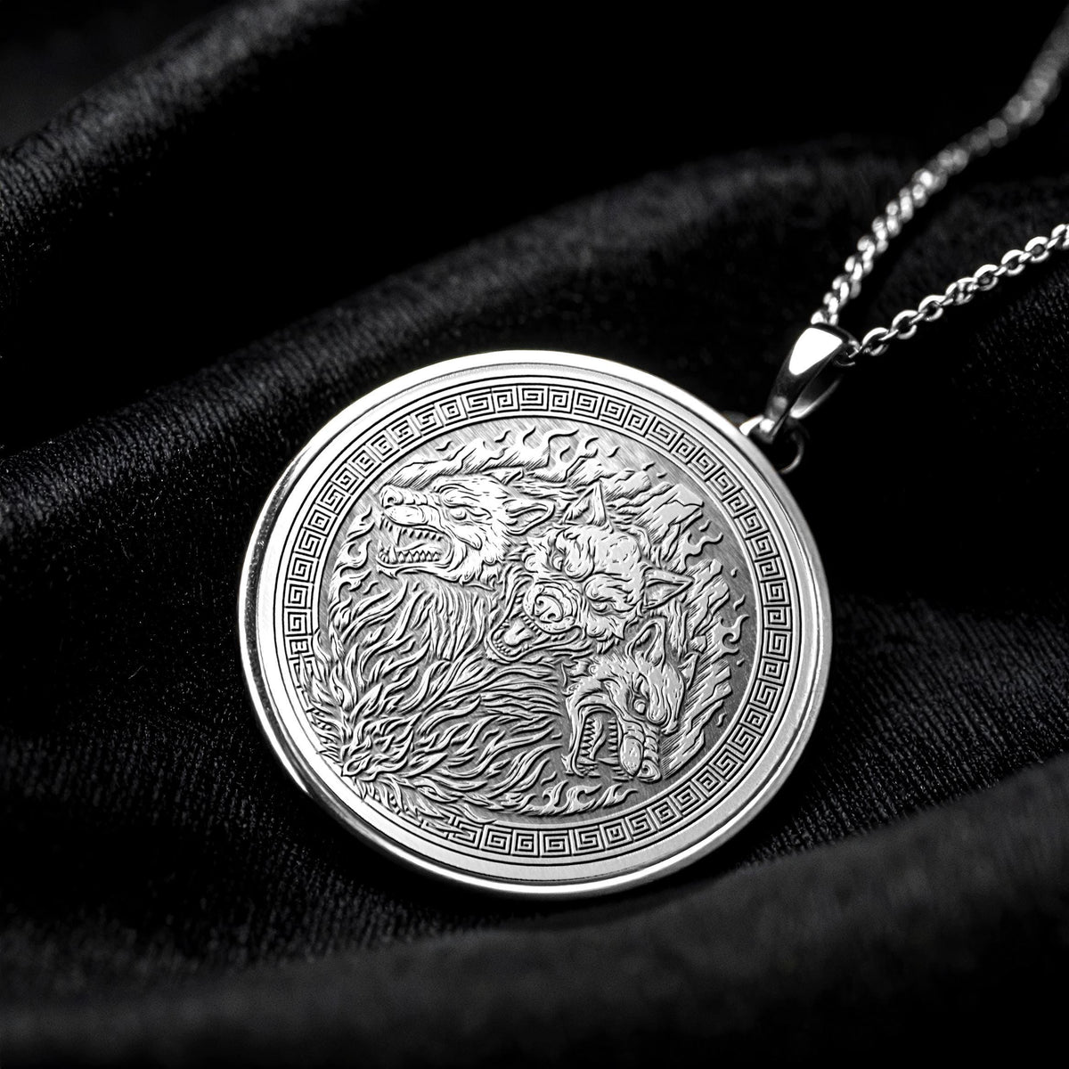 Cerberus Pendant Underworld Hound Mythology Necklace