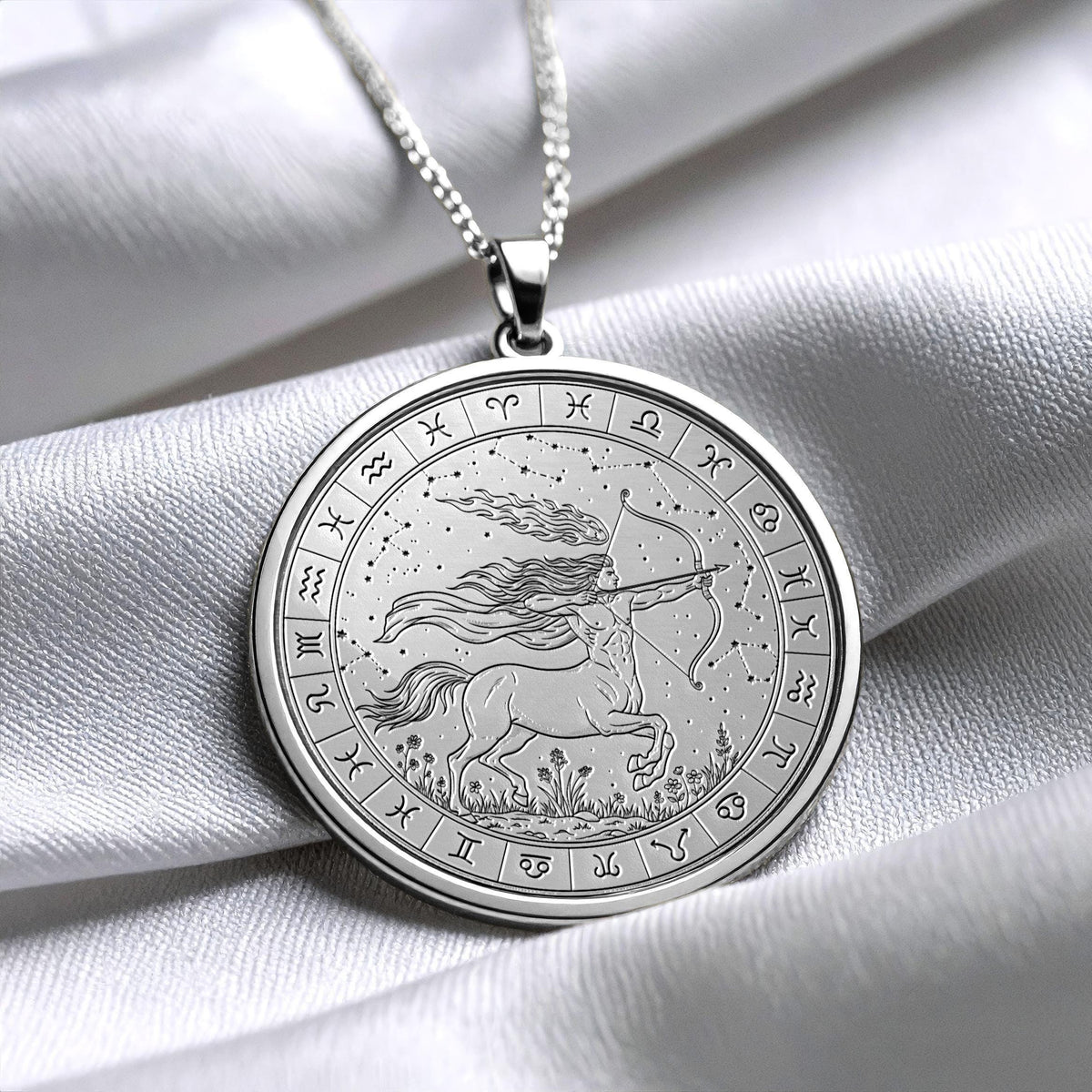 Sagittarius Necklace – Zodiac Archer Celestial Pendant