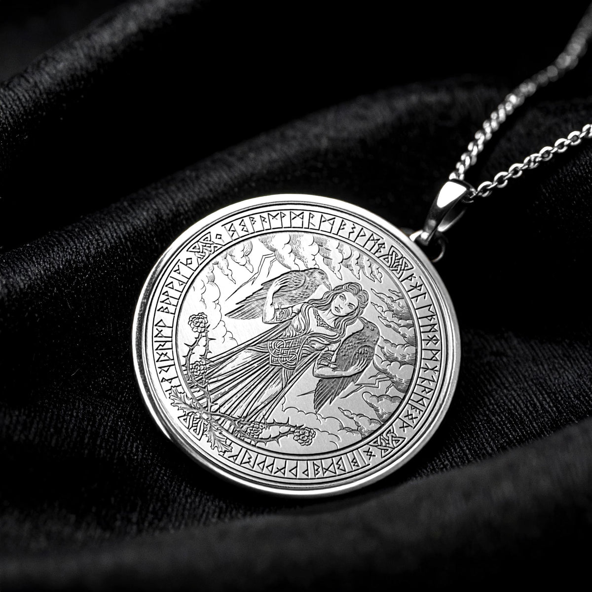 Morrigan Necklace – Celtic Raven Goddess Pendant