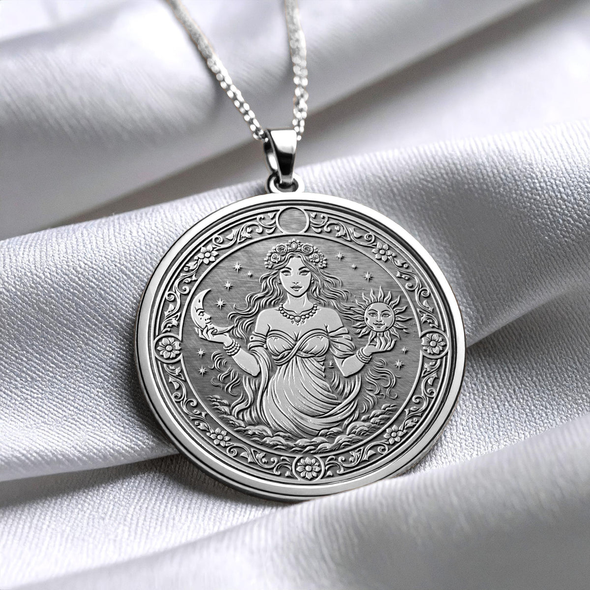 Celestial Moon and Sun Harmony Pendant