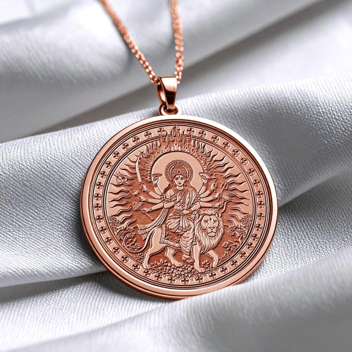 Durga Necklace – Hindu Goddess Pendant for Protection and Divine Feminine Energy